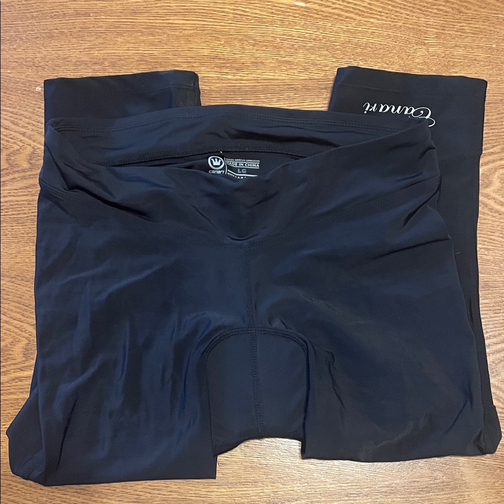 Canari Black Cycling Capri with Logo (size L)